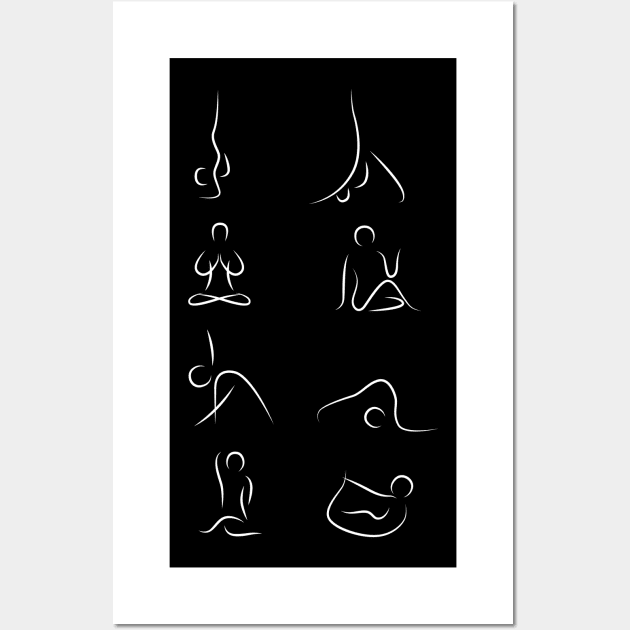 yoga pose awesome sports clothes Wall Art by Midoart